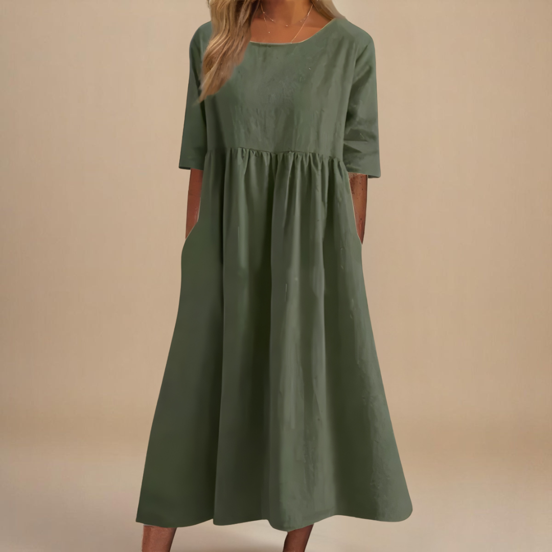 Sigrid™ | Flatterende Bomuldskjole