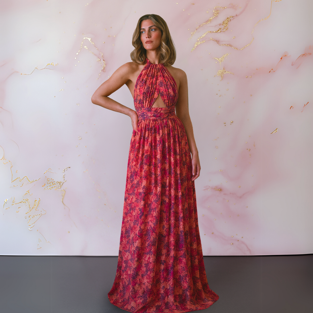 Sigrid™| Elegant kjole med blomstermønster