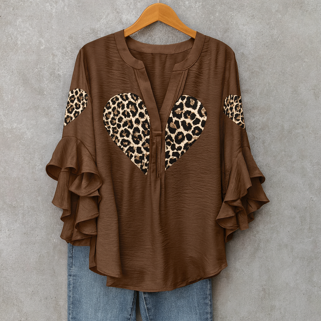 Sigrid™| Bluse med hjerteprint