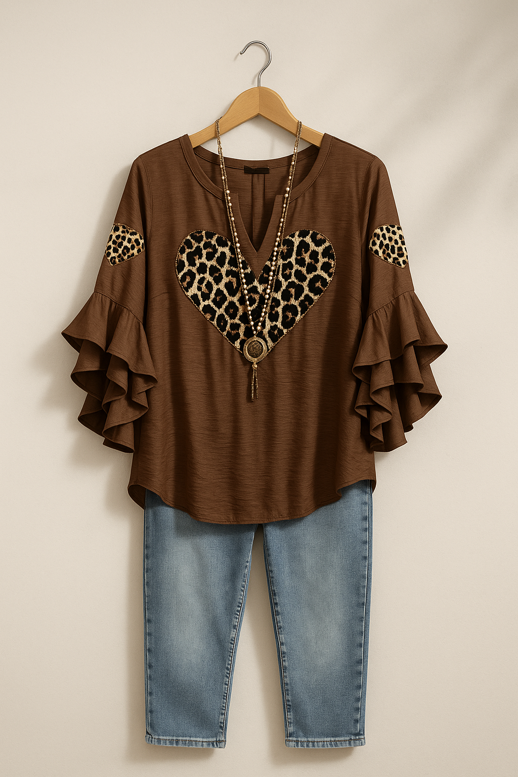 Sigrid™| Bluse med hjerteprint