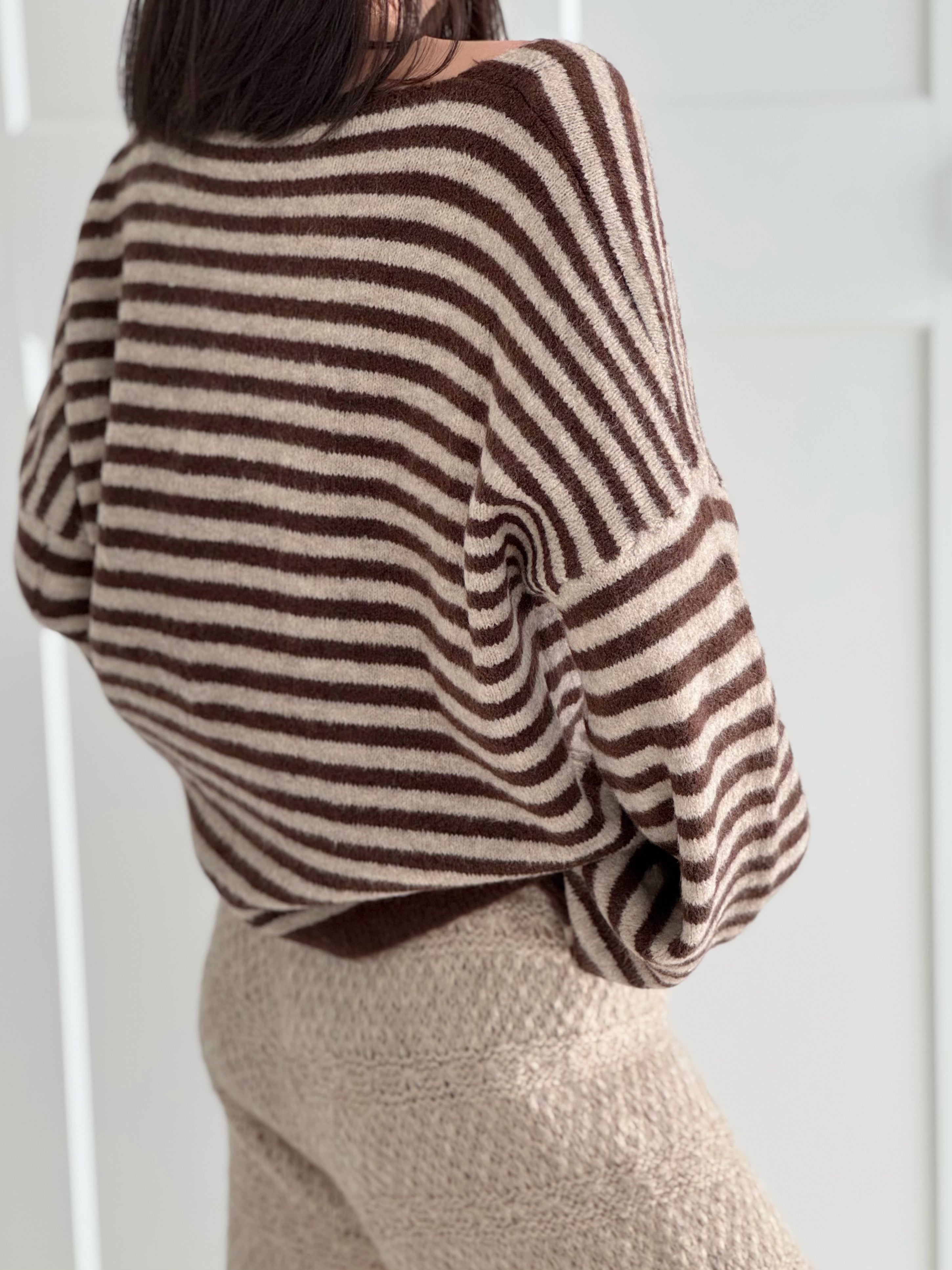 Sigrid™ | Stripete Cardigan med Knapper