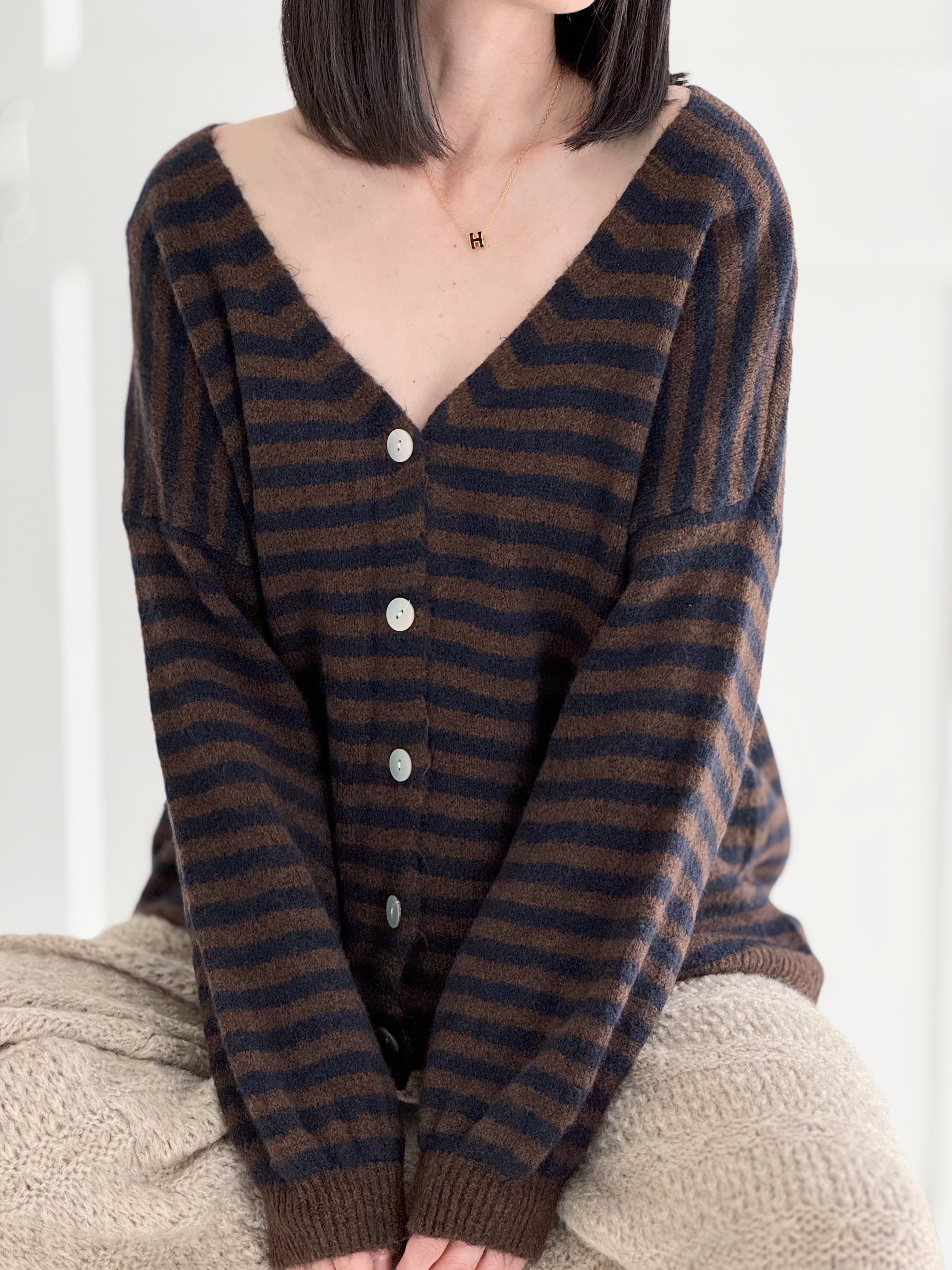 Sigrid™ | Stripete Cardigan med Knapper