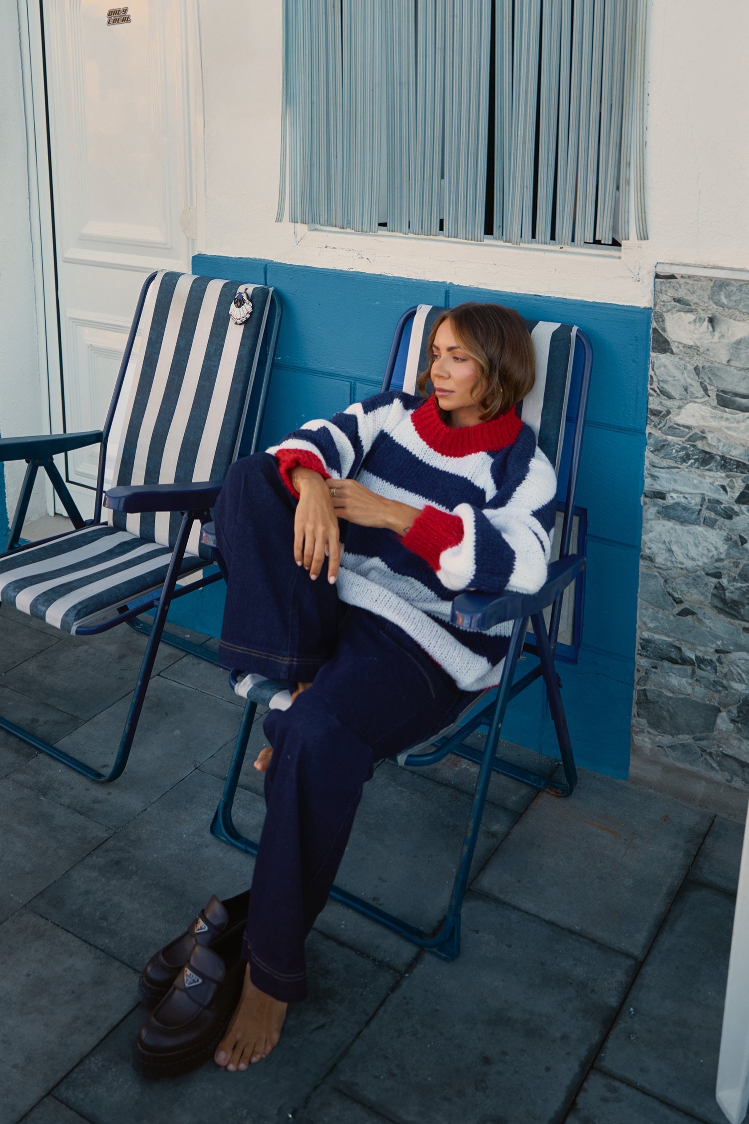 Sigrid™ | Strikkegenser med brede striper
