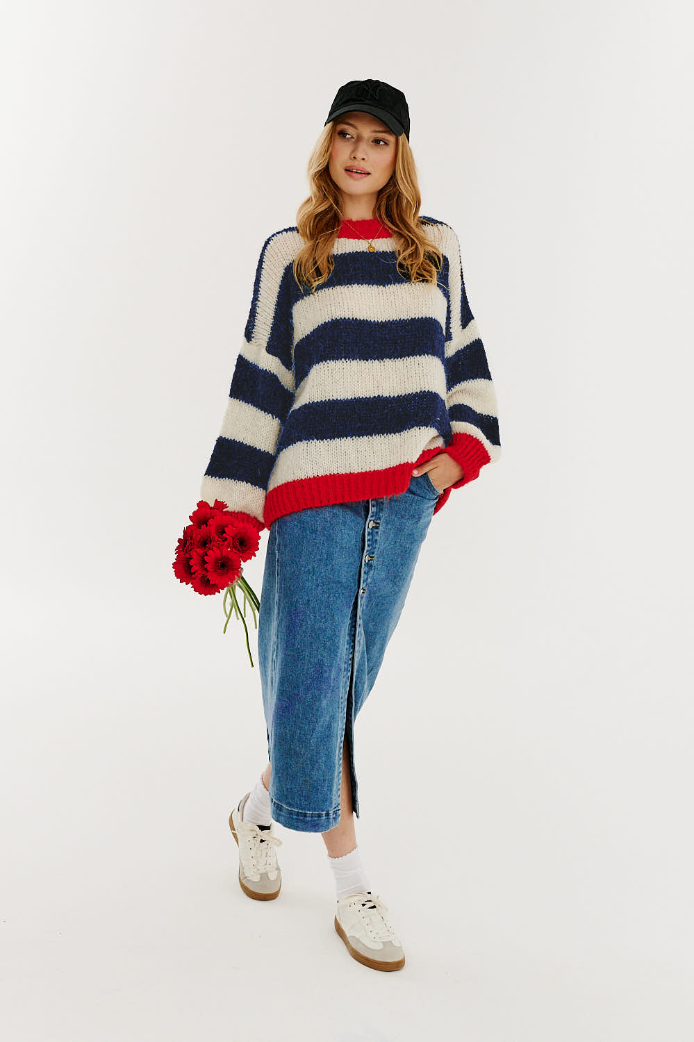 Sigrid™ | Strikkegenser med brede striper
