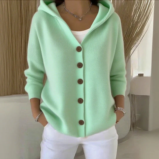 Sigrid™| Komfortabel Cardigan med Hette & Knappe