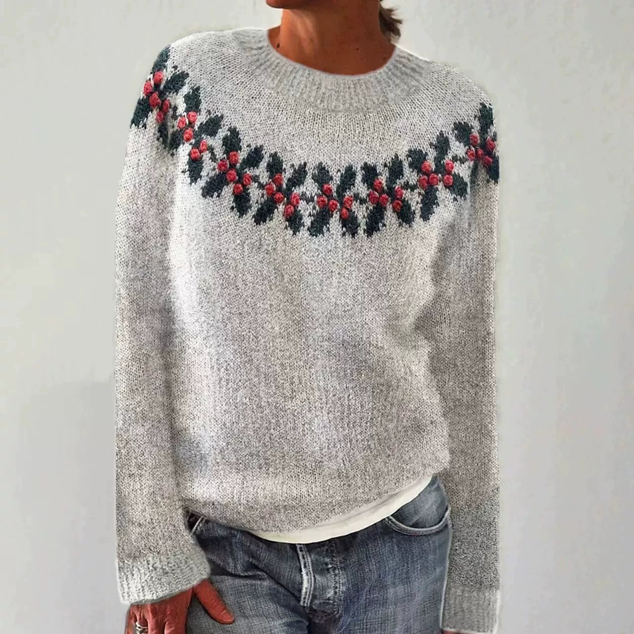 Sigrid™ | Skandinavisk Genser med Rund Hals