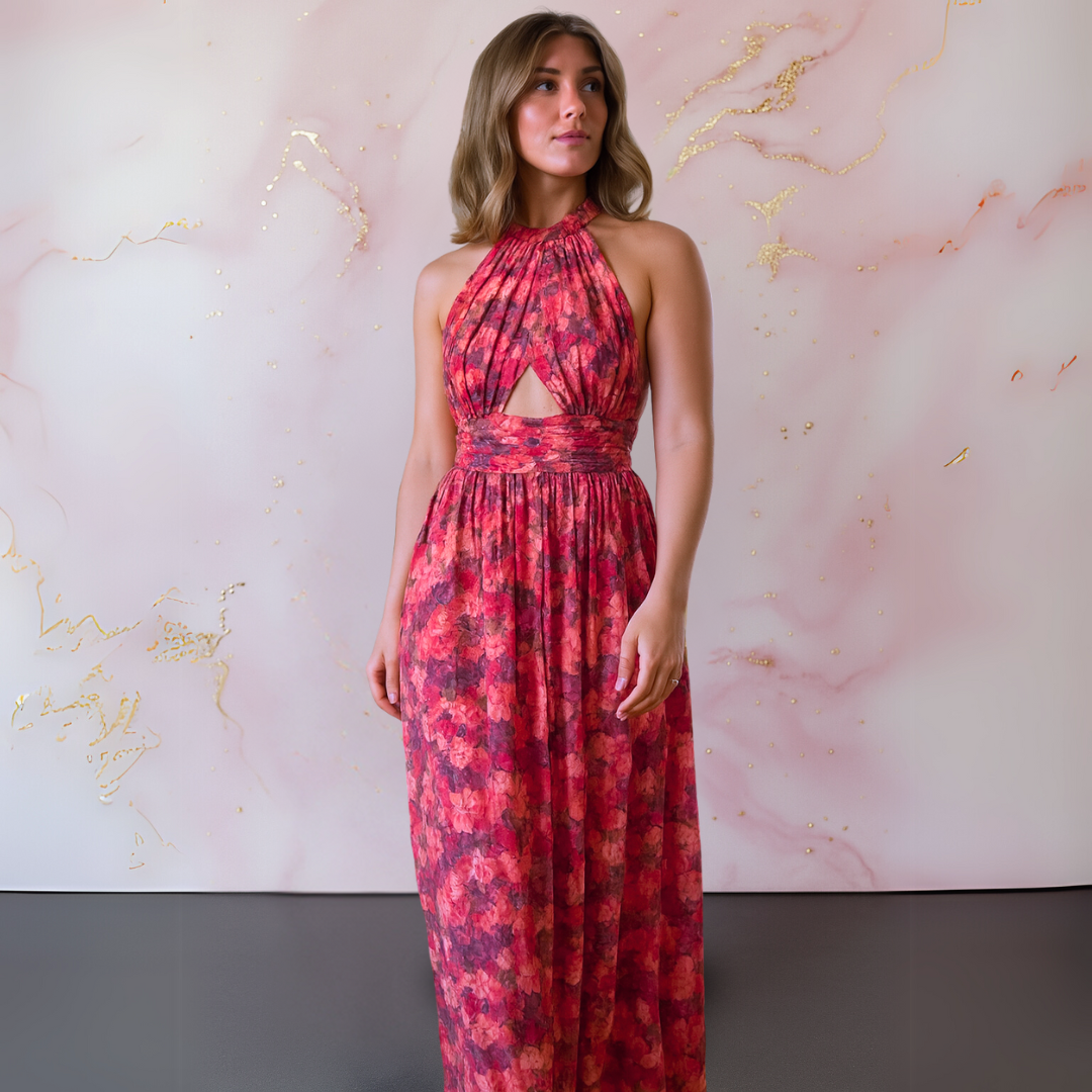 Sigrid™| Elegant kjole med blomstermønster