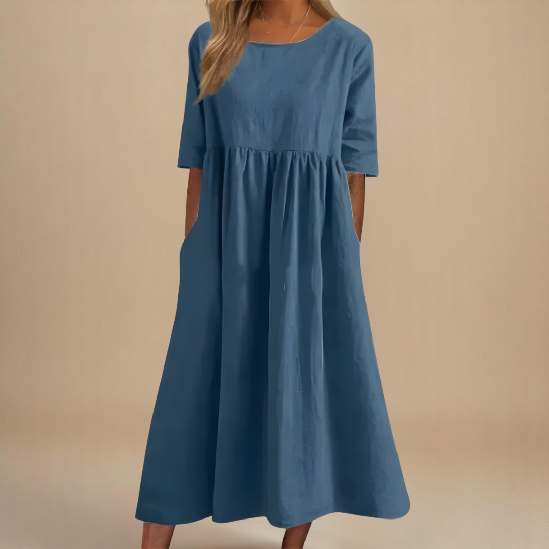 Sigrid™ | Flatterende Bomuldskjole