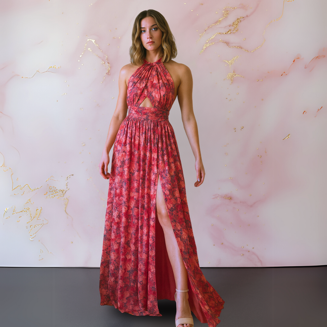 Sigrid™| Elegant kjole med blomstermønster